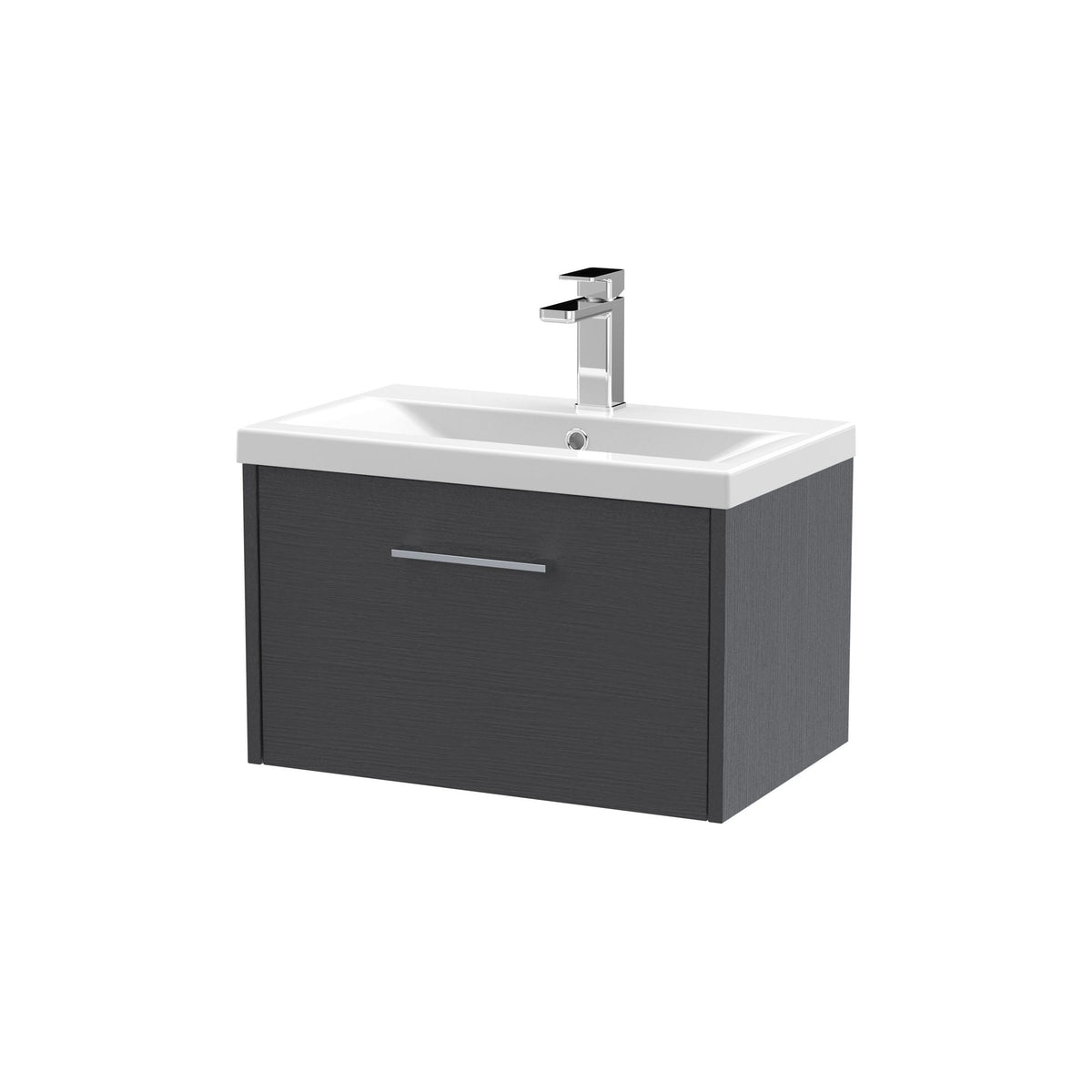 Hudson Reed Juno 600mm 1 Drawer Wall Hung Vanity Unit With Mid-Edge Basin