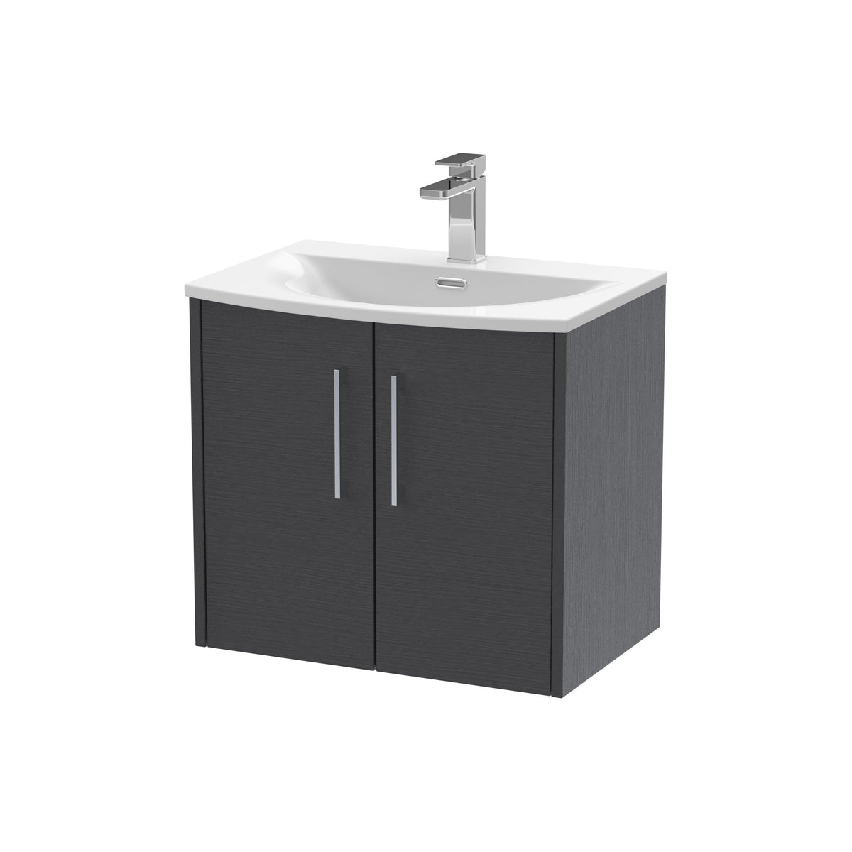 Hudson Reed Juno 600mm 2 Door Wall Hung Vanity Unit With U-Shaped Curved Basin