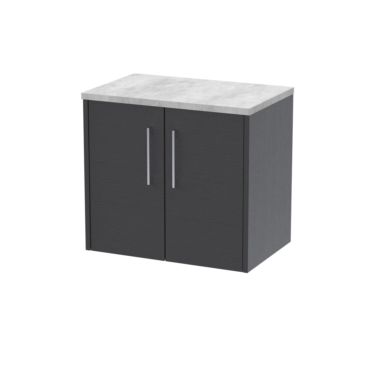 Hudson Reed Juno 600mm 2 Door Wall Hung Vanity Unit With Bellato Grey Worktop