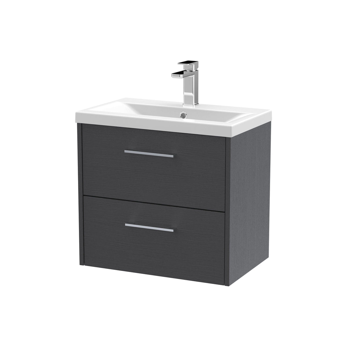Hudson Reed Juno 600mm 2 Drawer Wall Hung Vanity Unit With Mid-Edge Basin