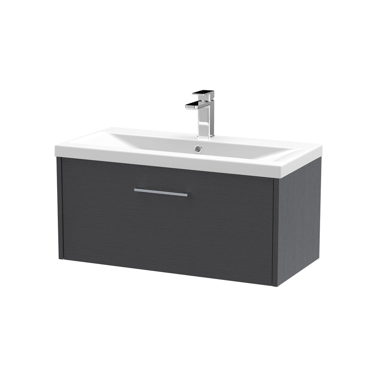 Hudson Reed Juno 800mm 1 Drawer Wall Hung Vanity Unit With Mid-Edge Basin