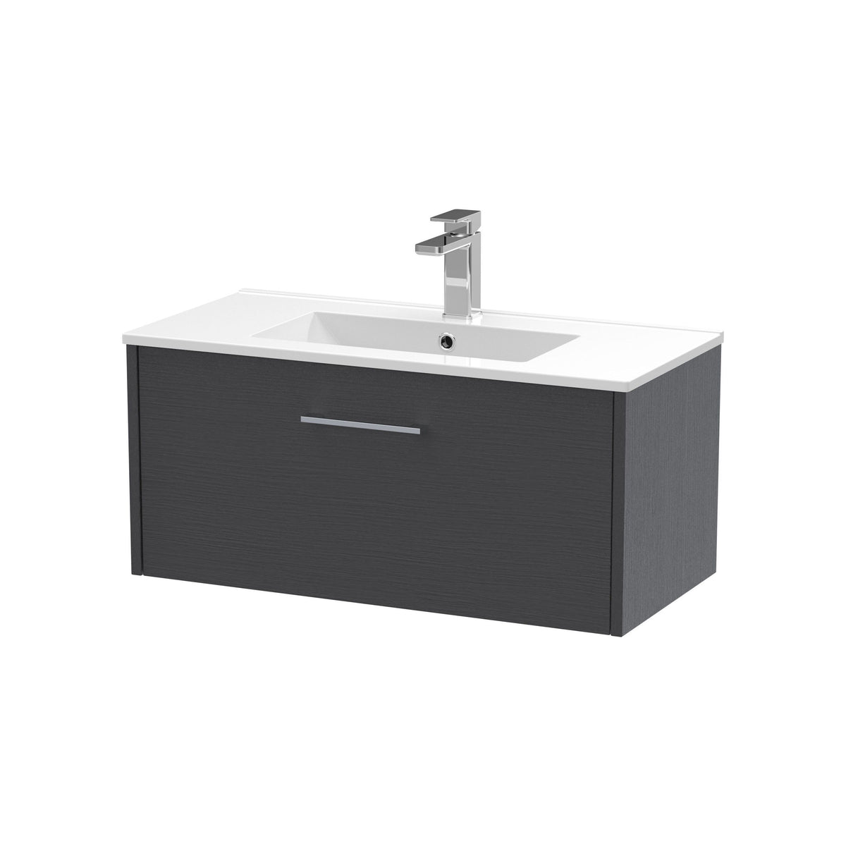 Hudson Reed Juno 800mm 1 Drawer Wall Hung Vanity Unit With Minimalist Basin