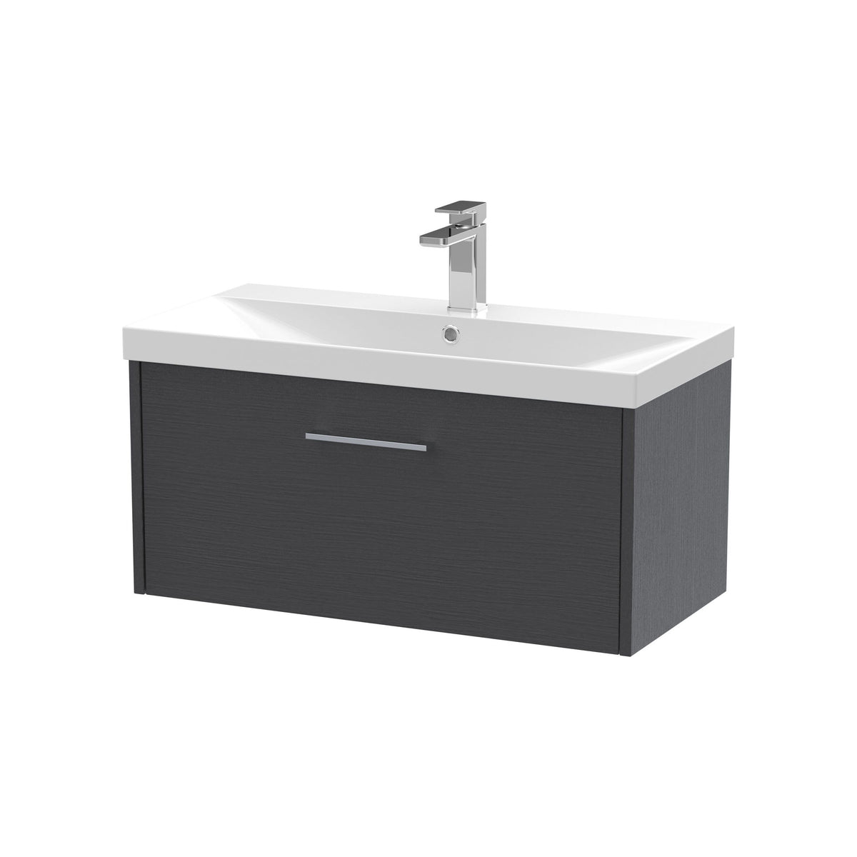 Hudson Reed Juno 800mm 1 Drawer Wall Hung Vanity Unit With Thin Edge Basin