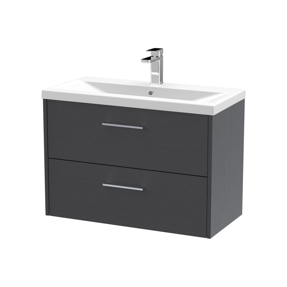 Hudson Reed Juno 800mm 2 Drawer Wall Hung Vanity Unit With Mid-Edge Basin