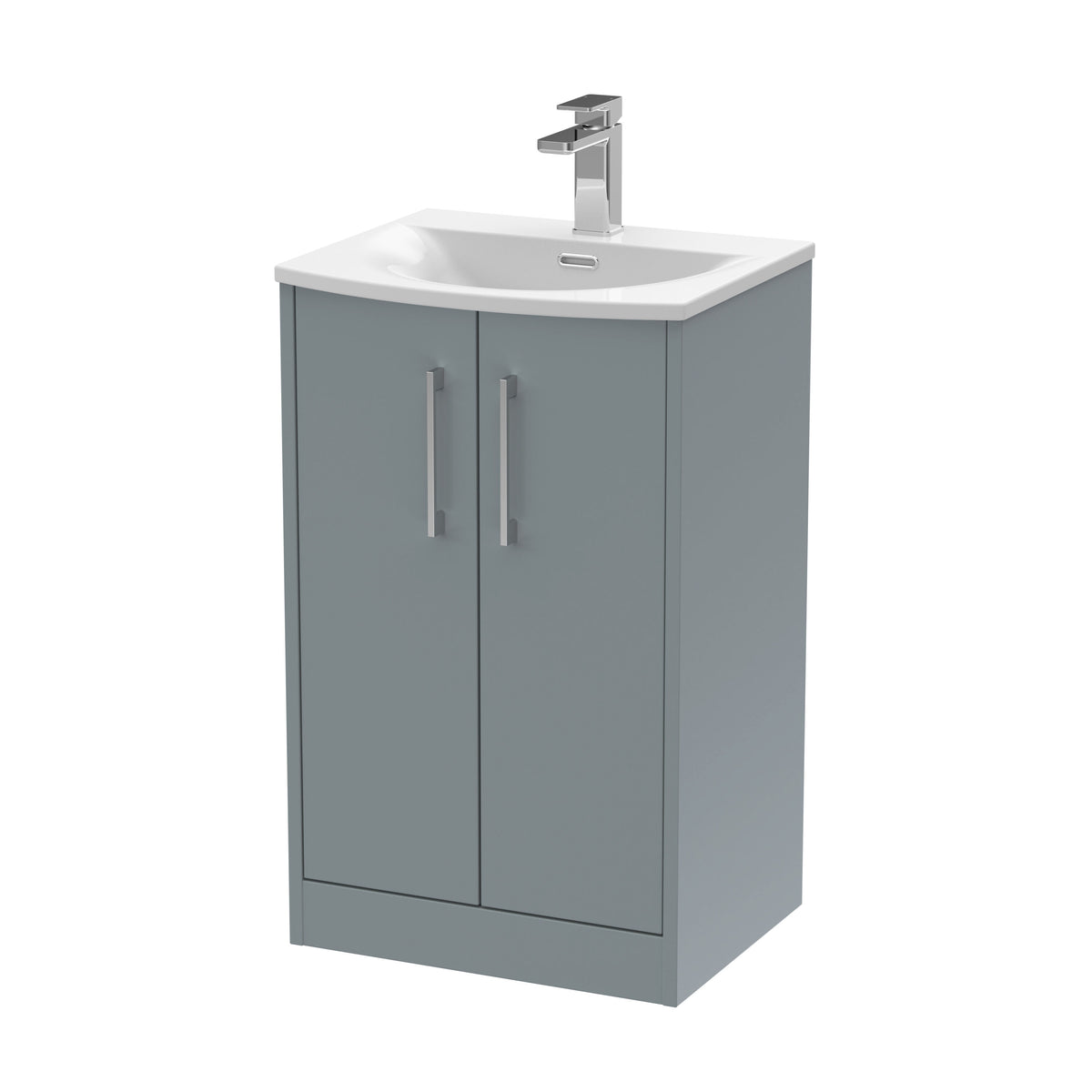Hudson Reed Juno 500mm 2 Door Floor Standing Vanity Unit With U-Shaped Curved Basin