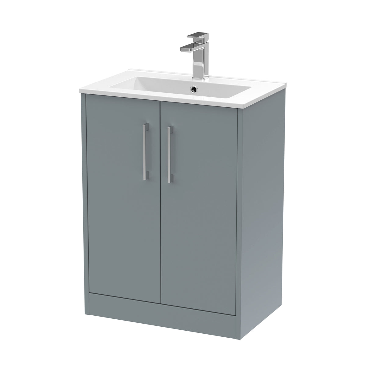 Hudson Reed Juno 600mm 2 Door Floor Standing Vanity Unit With Minimalist Basin