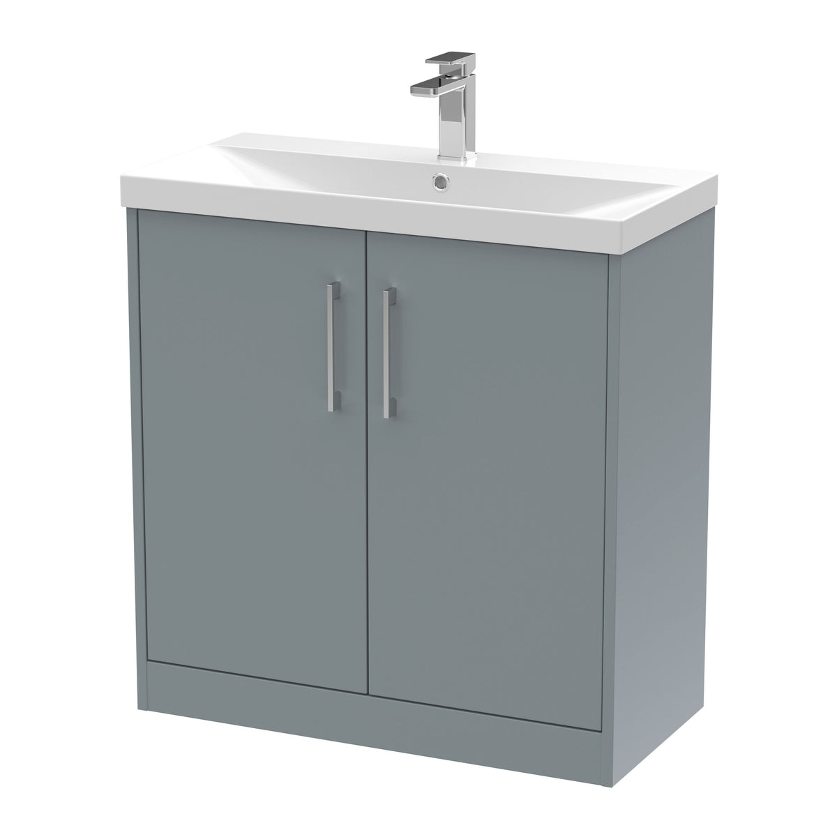 Hudson Reed Juno 800mm 2 Door Floor Standing Vanity Unit With Thin Edge Basin