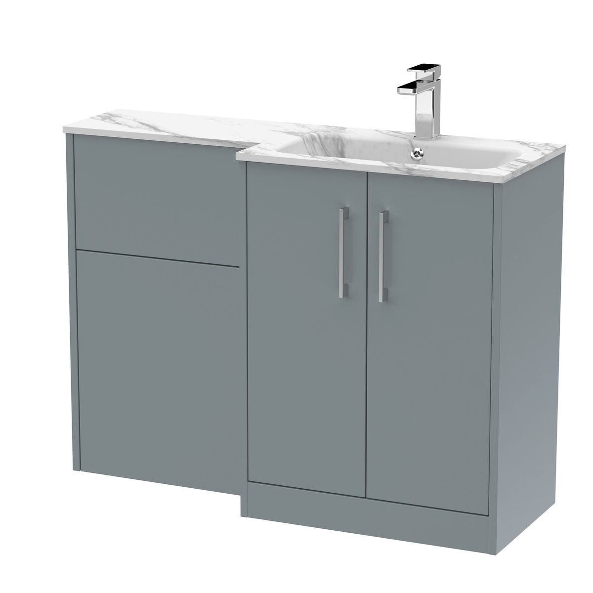 Hudson Reed Juno 1100mm x 390mm Combination Unit & Stone Basin Right Hand