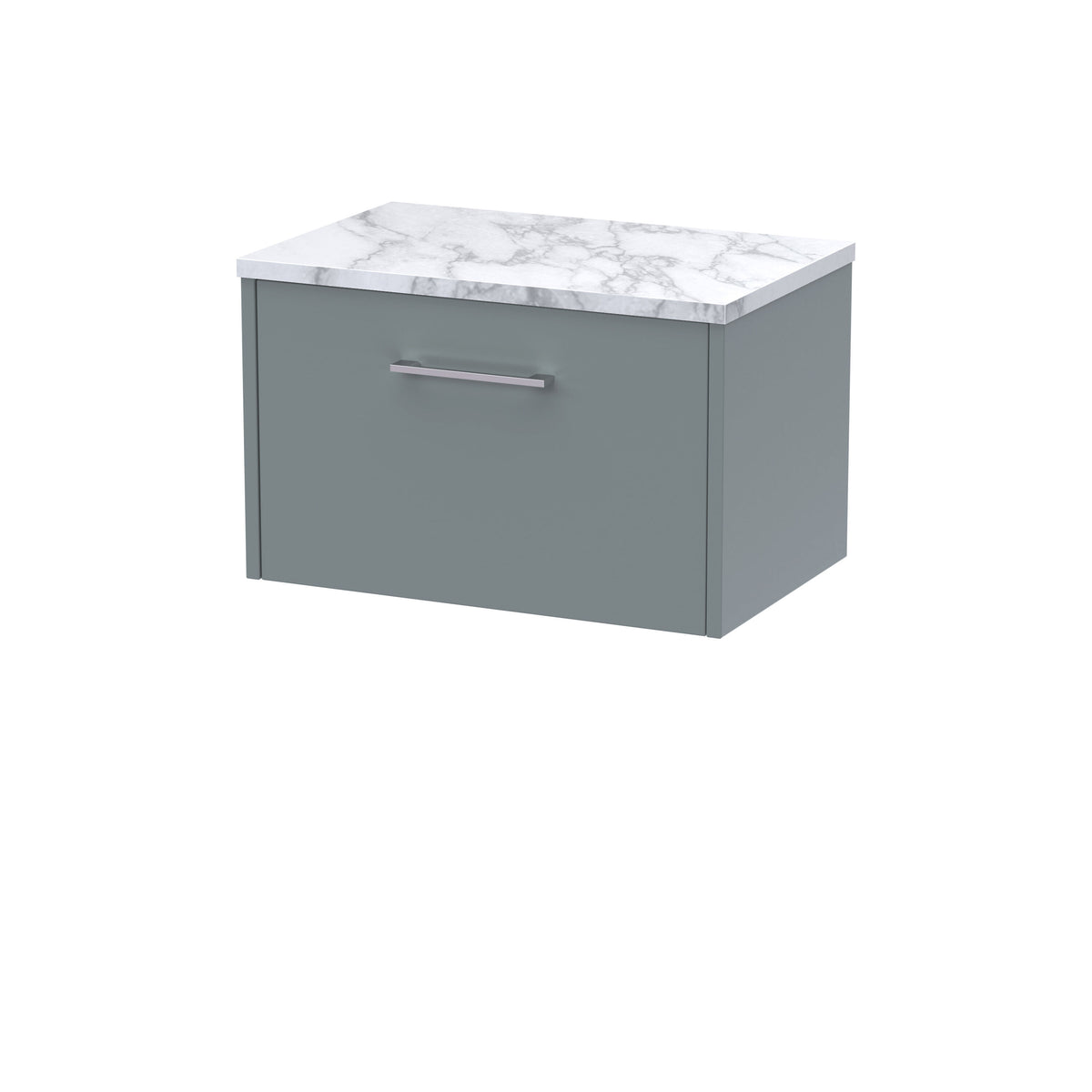 Hudson Reed Juno 600mm 1 Drawer Wall Hung Vanity Unit With Carrara Laminate Worktop