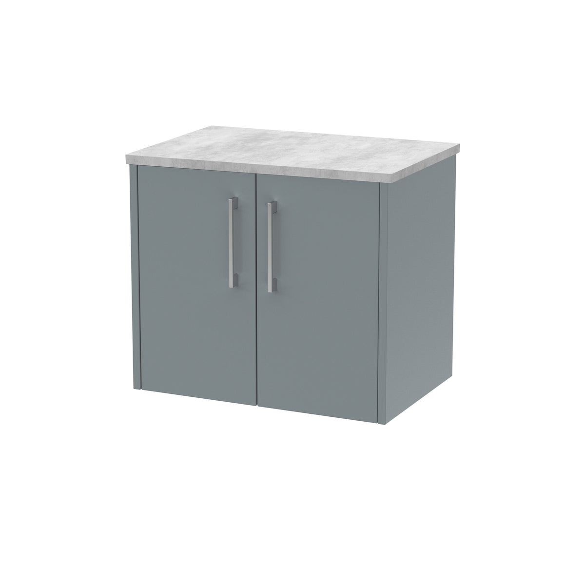 Hudson Reed Juno 600mm 2 Door Wall Hung Vanity Unit With Bellato Grey Worktop
