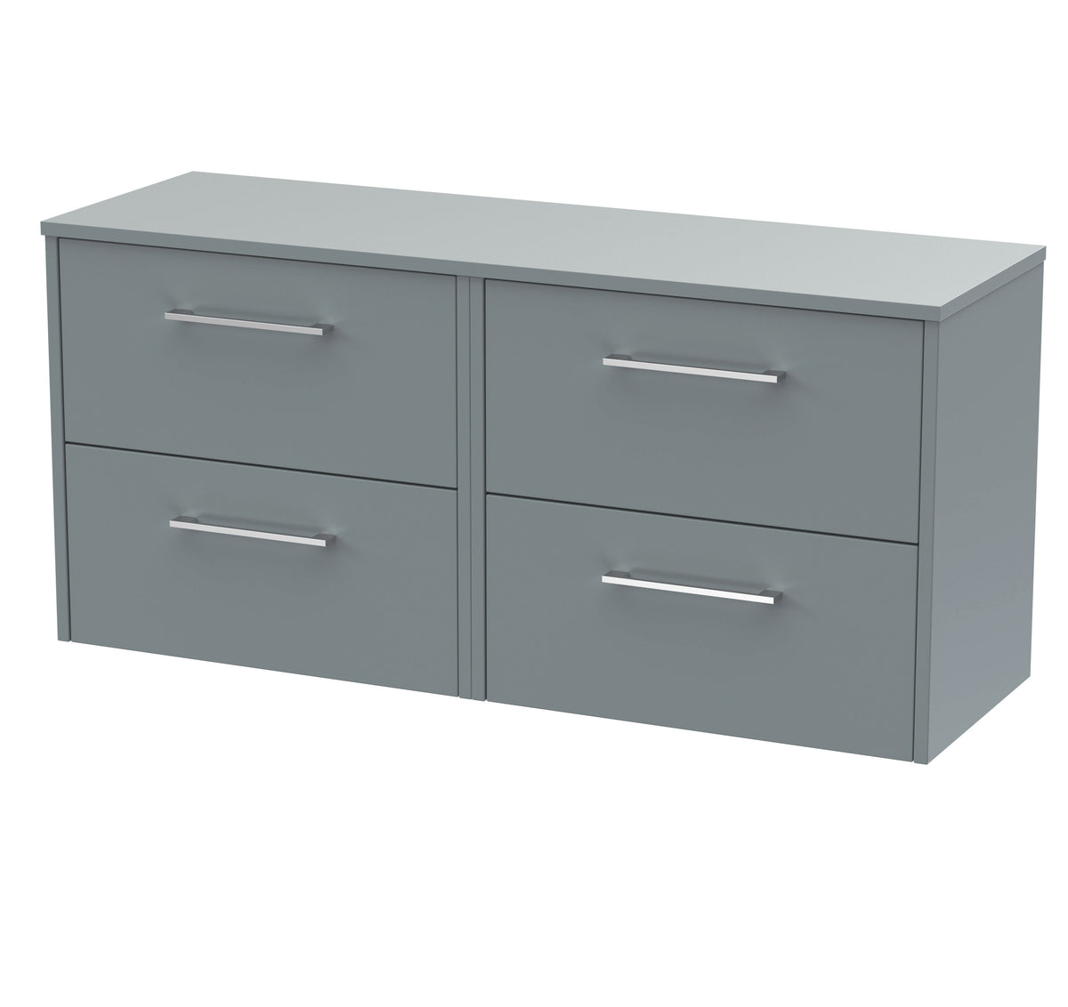 Hudson Reed Juno 1200mm 4 Drawer Wall Hung Vanity Unit With Co-ordinating Worktop
