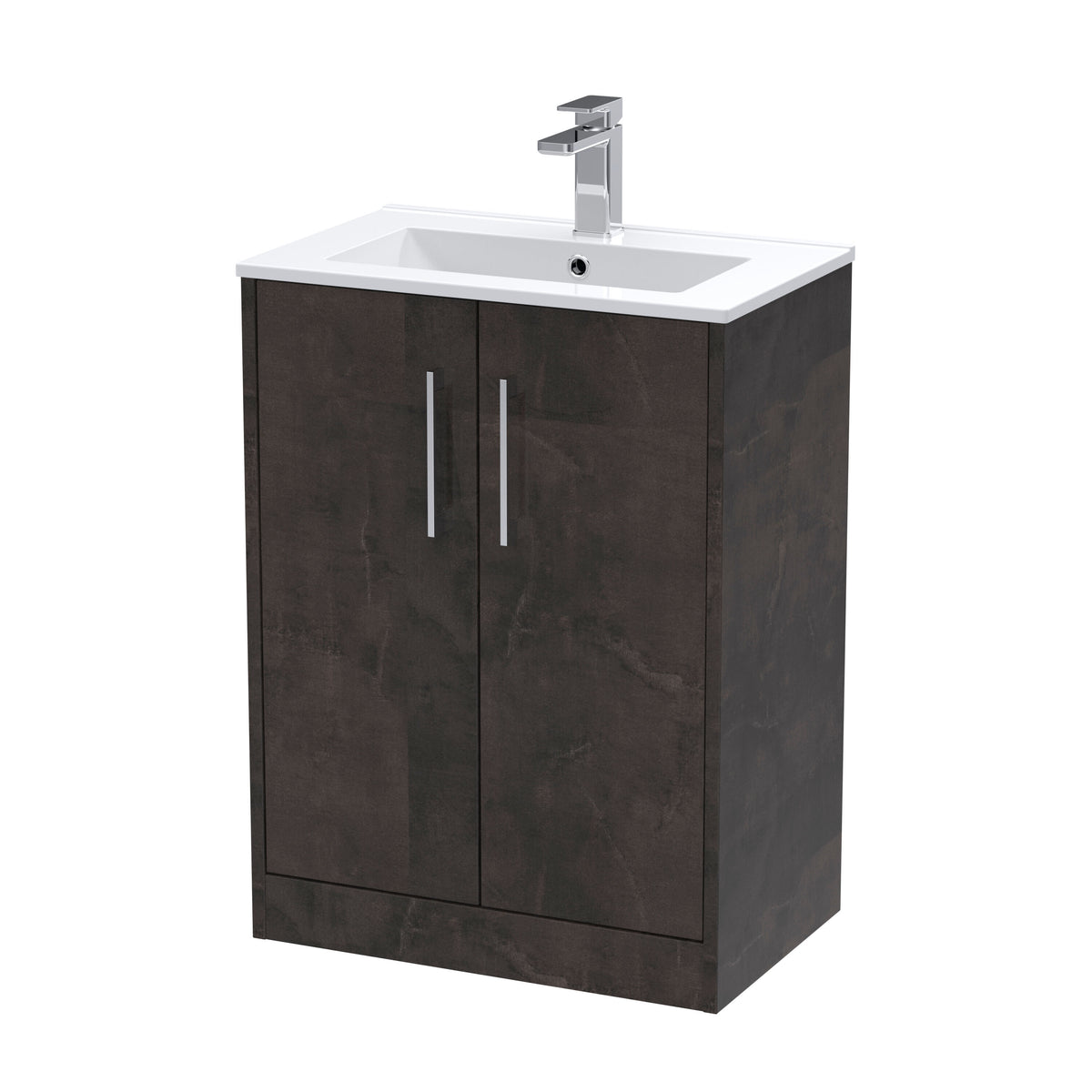 Hudson Reed Juno 600mm 2 Door Floor Standing Vanity Unit With Minimalist Basin