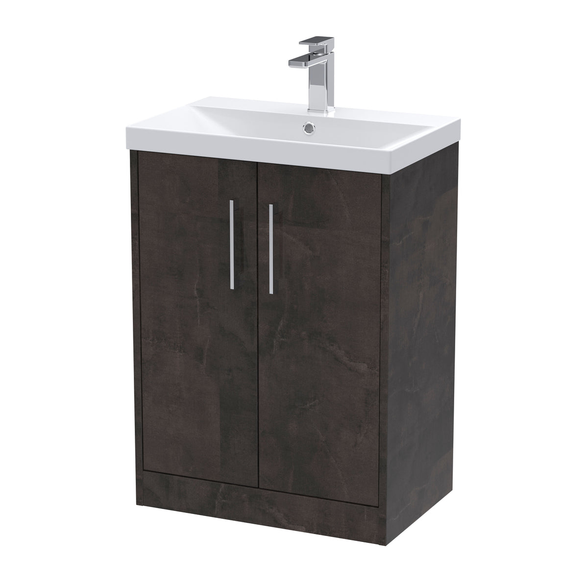 Hudson Reed Juno 600mm 2 Door Floor Standing Vanity Unit With Thin Edge Basin