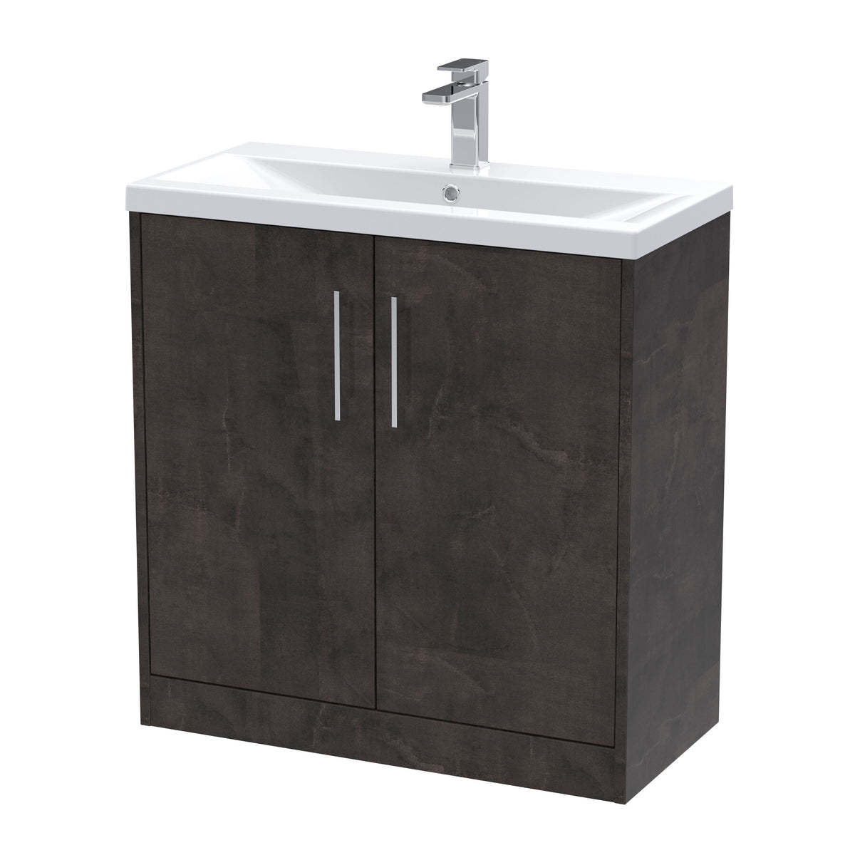 Hudson Reed Juno 800mm 2 Door Floor Standing Vanity Unit With Mid-Edge Basin