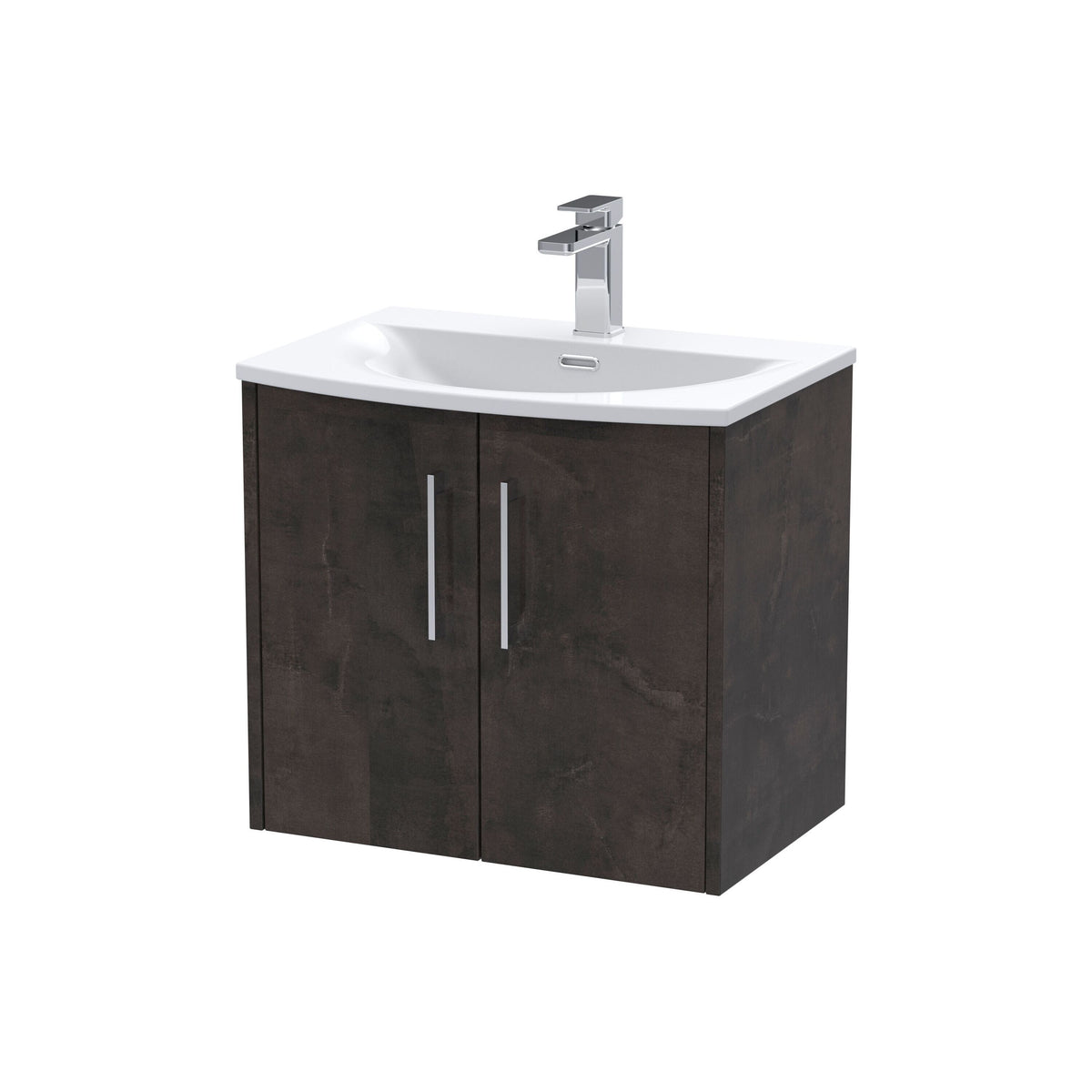 Hudson Reed Juno 600mm 2 Door Wall Hung Vanity Unit With U-Shaped Curved Basin