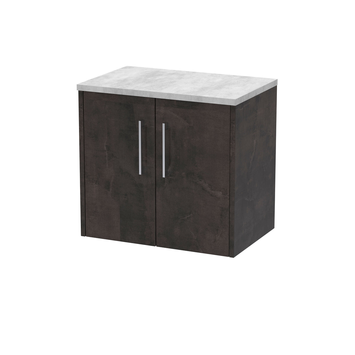 Hudson Reed Juno 600mm 2 Door Wall Hung Vanity Unit With Bellato Grey Worktop