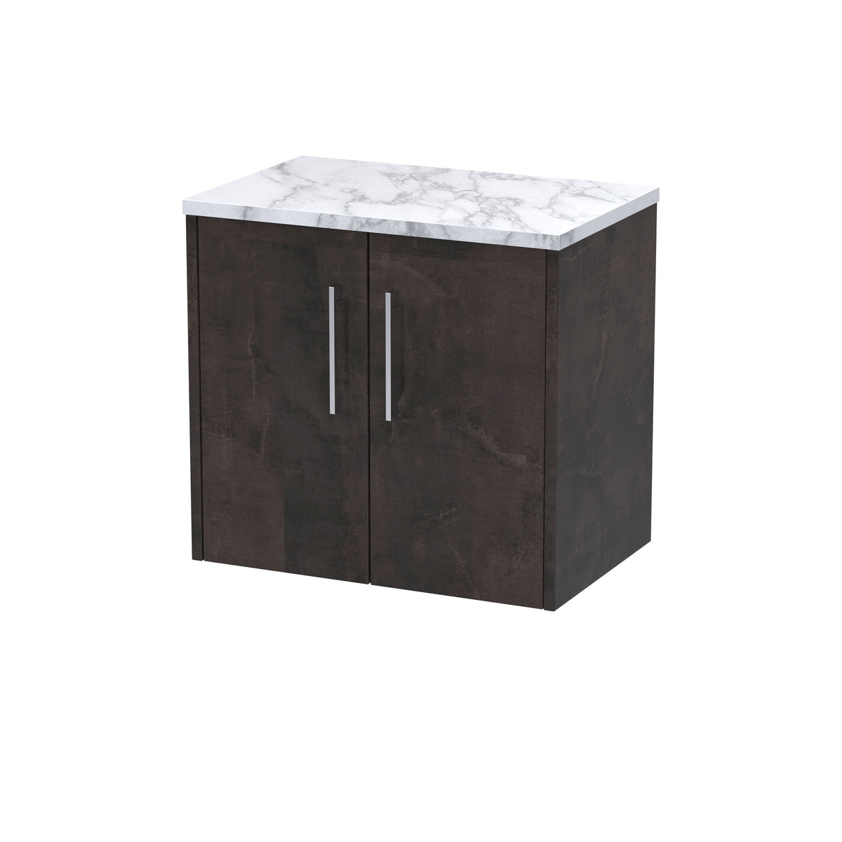 Hudson Reed Juno 600mm 2 Door Wall Hung Vanity Unit With Carrara Laminate Worktop