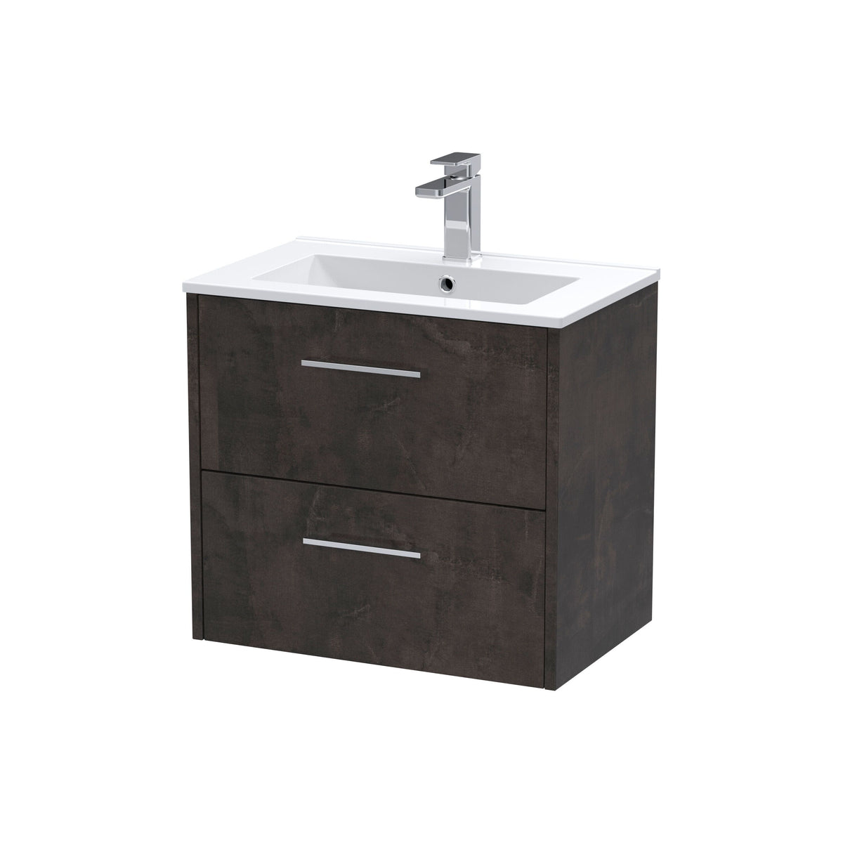 Hudson Reed Juno 600mm 2 Drawer Wall Hung Vanity Unit With Minimalist Basin