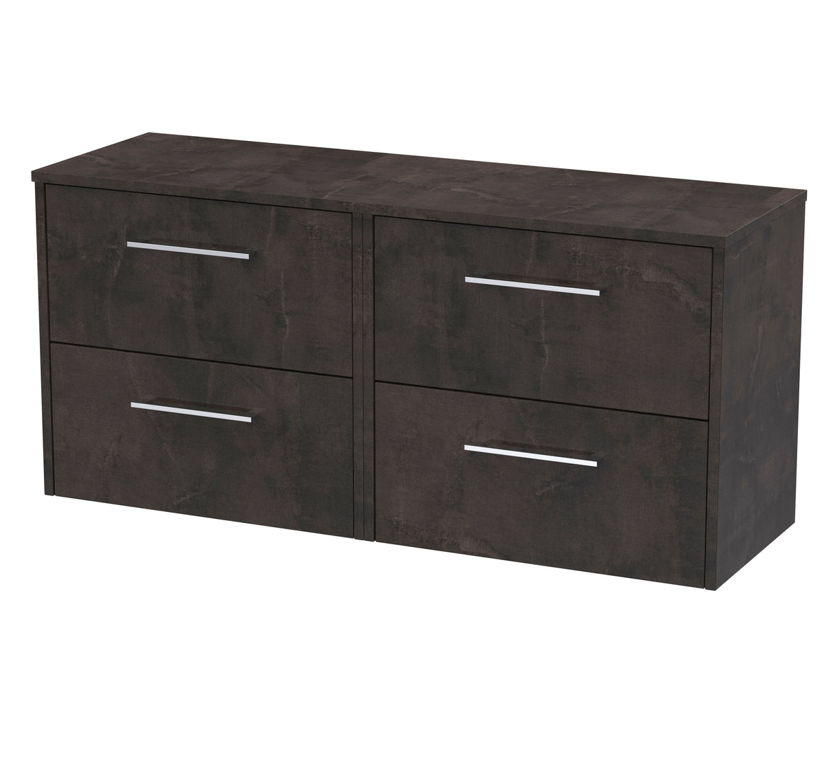 Hudson Reed Juno 1200mm 4 Drawer Wall Hung Vanity Unit With Co-ordinating Worktop