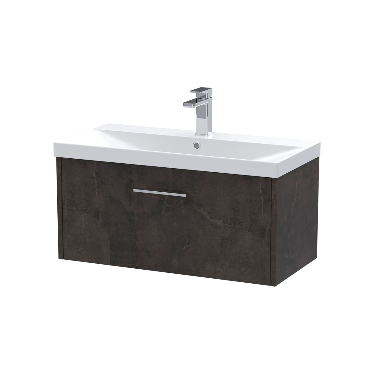 Hudson Reed Juno 800mm 1 Drawer Wall Hung Vanity Unit With Thin Edge Basin