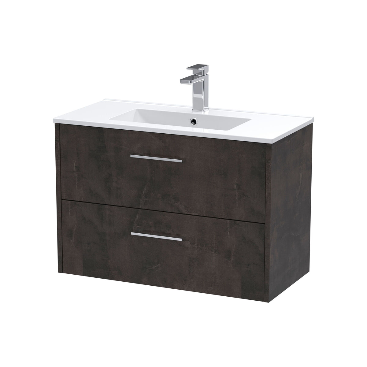 Hudson Reed Juno 800mm 2 Drawer Wall Hung Vanity Unit With Minimalist Basin