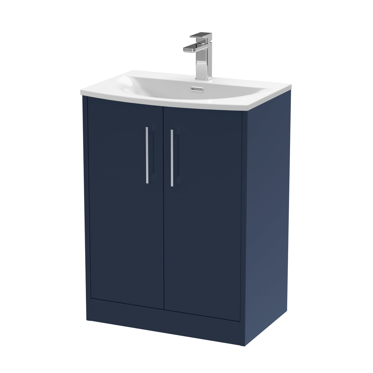 Hudson Reed Juno 600mm 2 Door Floor Standing Vanity Unit With U-Shaped Curved Basin