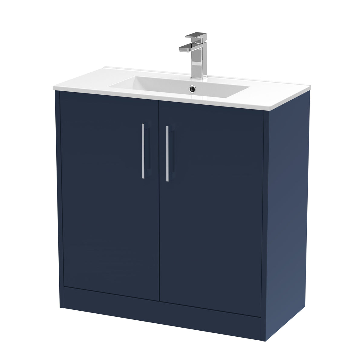 Hudson Reed Juno 800mm 2 Door Floor Standing Vanity Unit With Minimalist Basin