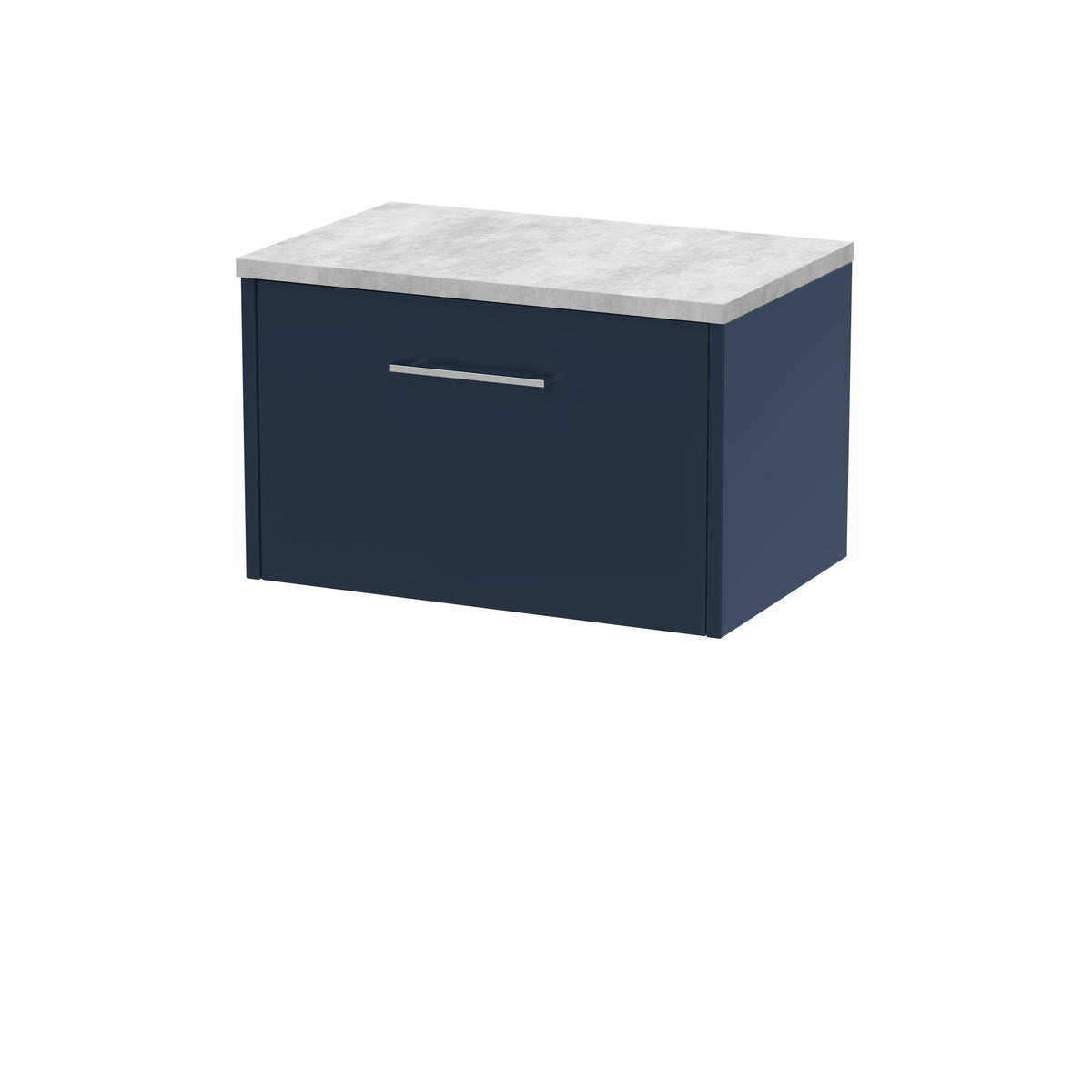 Hudson Reed Juno 600mm 1 Drawer Wall Hung Vanity Unit With Bellato Grey Worktop