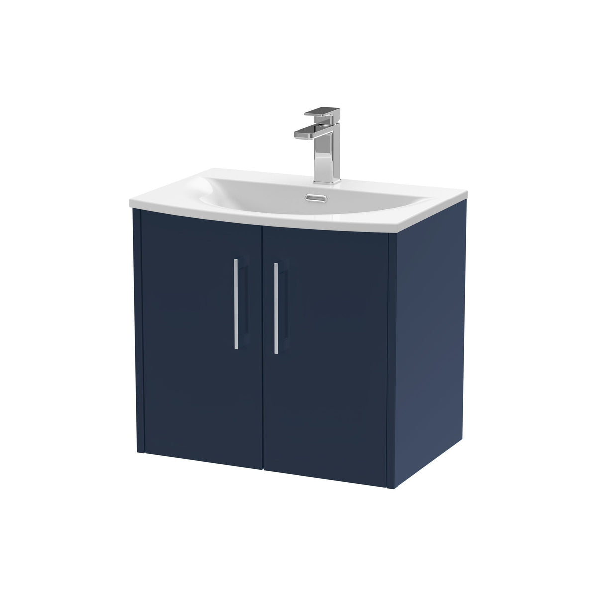 Hudson Reed Juno 600mm 2 Door Wall Hung Vanity Unit With U-Shaped Curved Basin