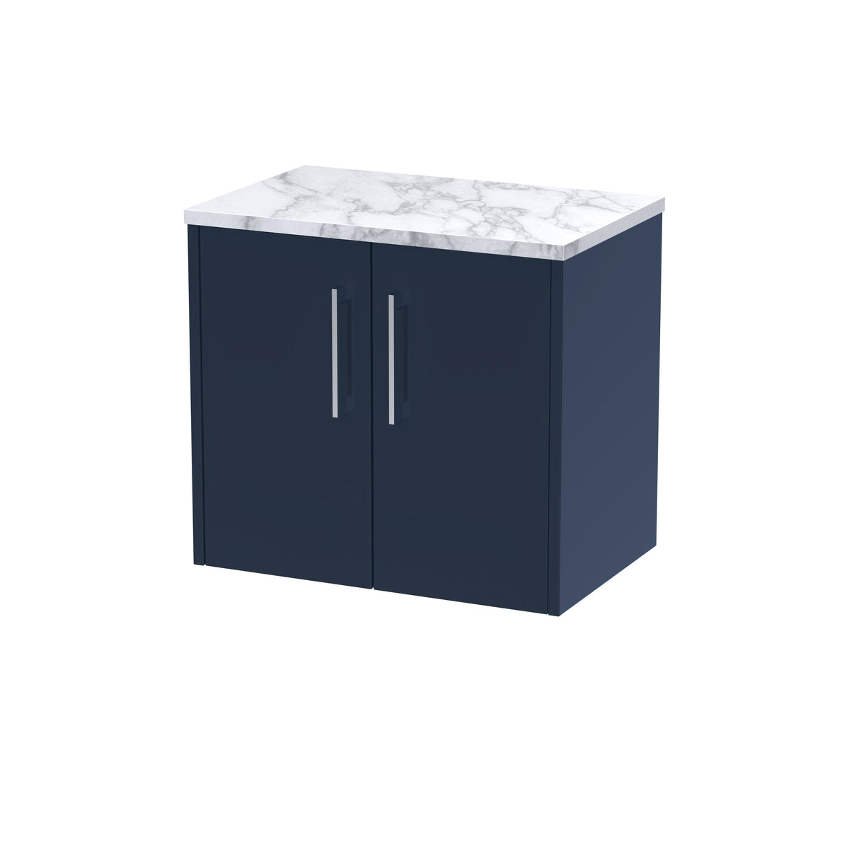 Hudson Reed Juno 600mm 2 Door Wall Hung Vanity Unit With Carrara Laminate Worktop