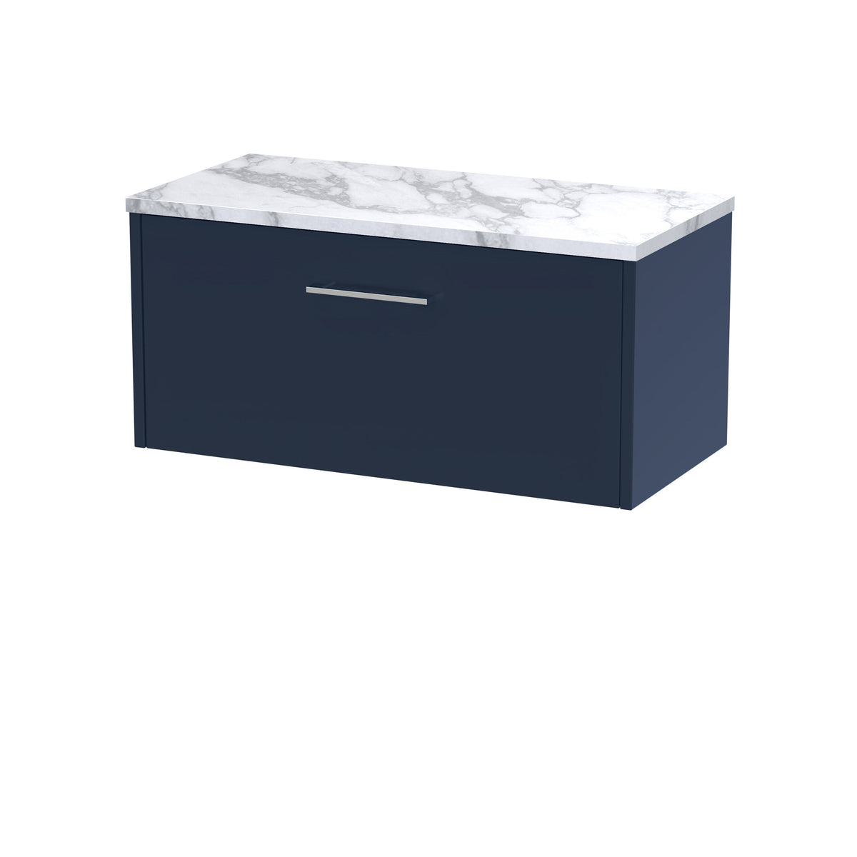 Hudson Reed Juno 800mm 1 Drawer Wall Hung Vanity Unit With Carrara Laminate Worktop