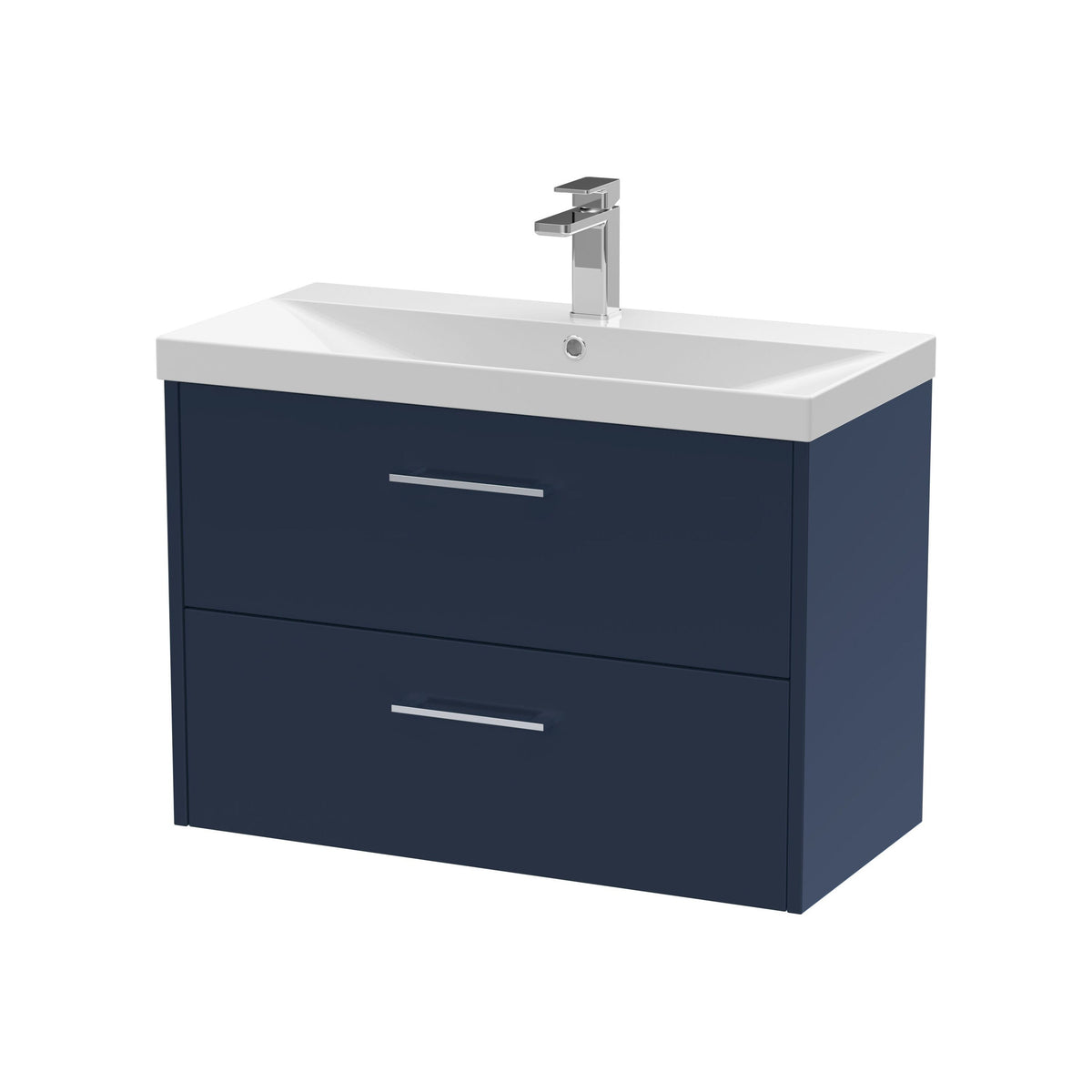 Hudson Reed Juno 800mm 2 Drawer Wall Hung Vanity Unit With Thin Edge Basin