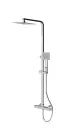 L-Shaped Shower Bath Suite with Arno 1100mm Combination Vanity Unit & Harmony Back to Wall Toilet