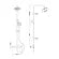 nuie choice Brushed Brass Dual Shower Valve Rigid Riser Kit