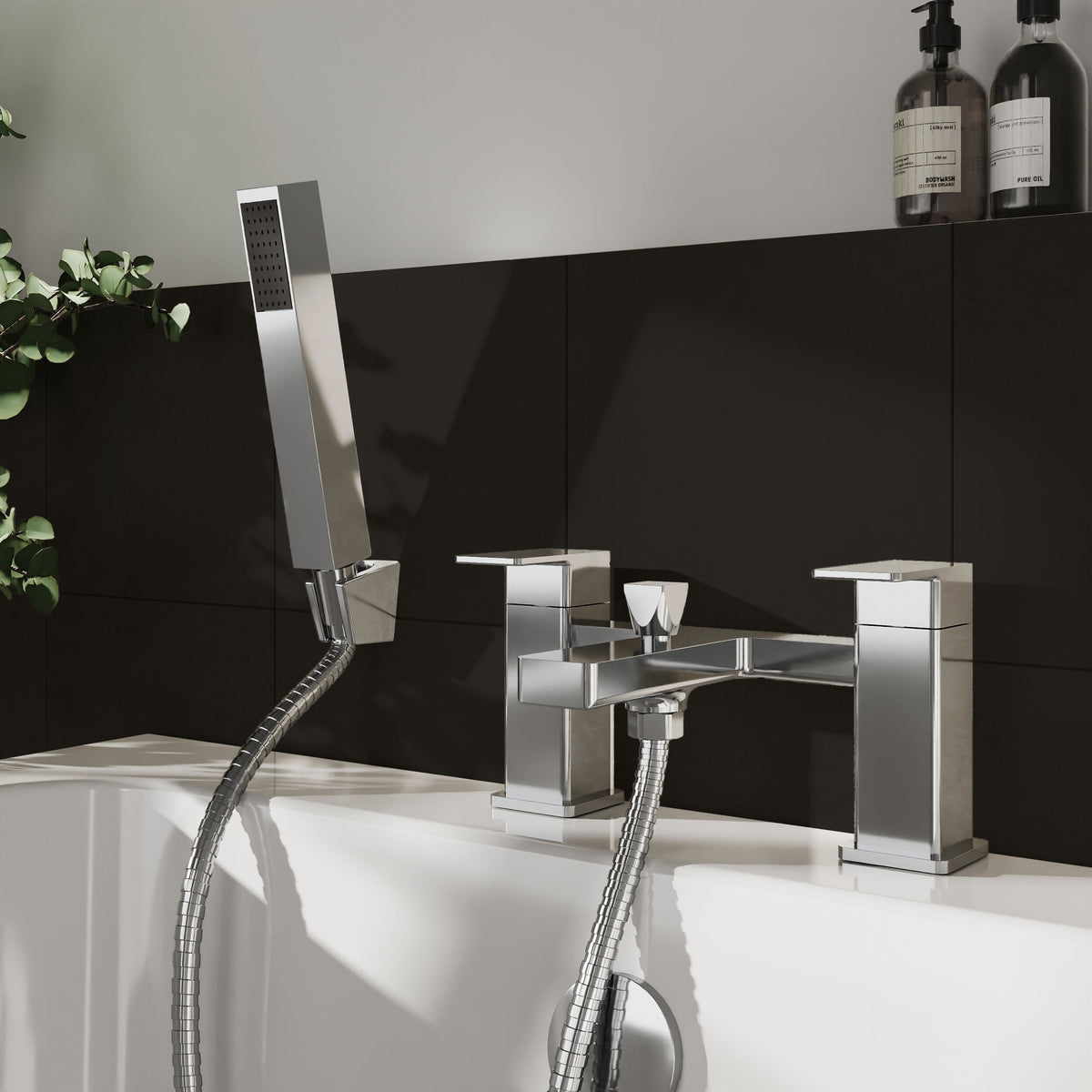 nuie choice Kalk Chrome Bath Shower Mixer - Lifestyle image