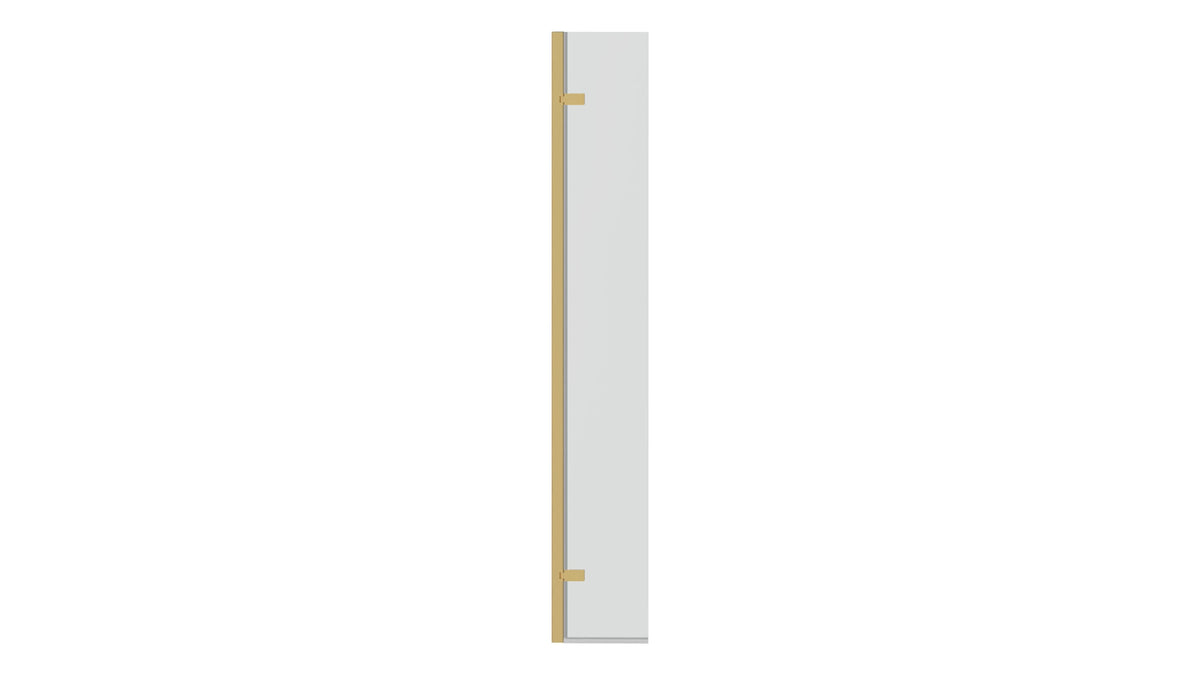 KV8 Hinged Wetroom Return Panel Brushed Brass - KCEIGHT300B - KCEIGHT300B 2