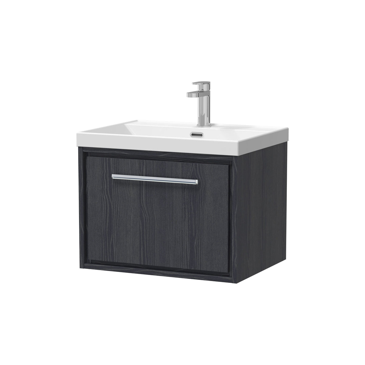 Hudson Reed Lille 600mm 1 Drawer Wall Hung Vanity Unit With 1 Tap Hole Basin