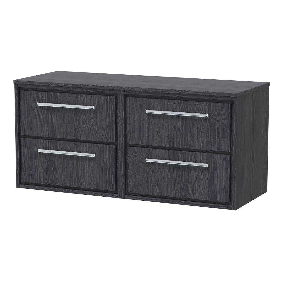 Hudson Reed Lille 1200mm 4 Drawer Wall Hung Vanity Unit With Co-ordinating Worktop