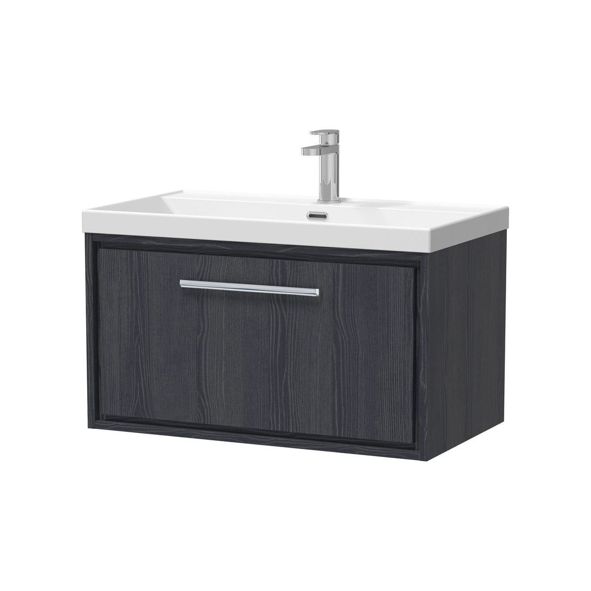 Hudson Reed Lille 800mm 1 Drawer Wall Hung Vanity Unit With 1 Tap Hole Basin