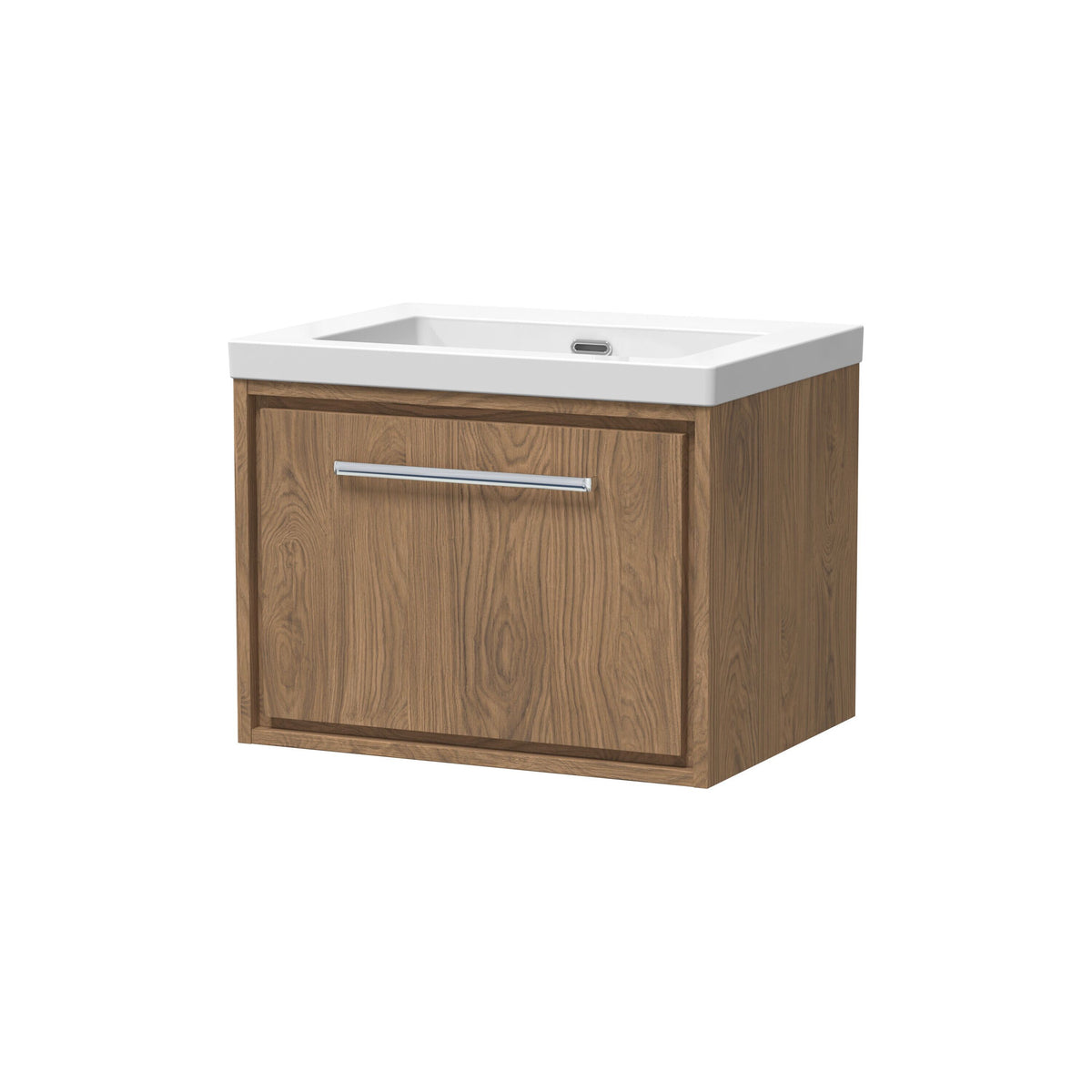 Hudson Reed Lille 600mm 1 Drawer Wall Hung Vanity Unit With Fireclay Basin