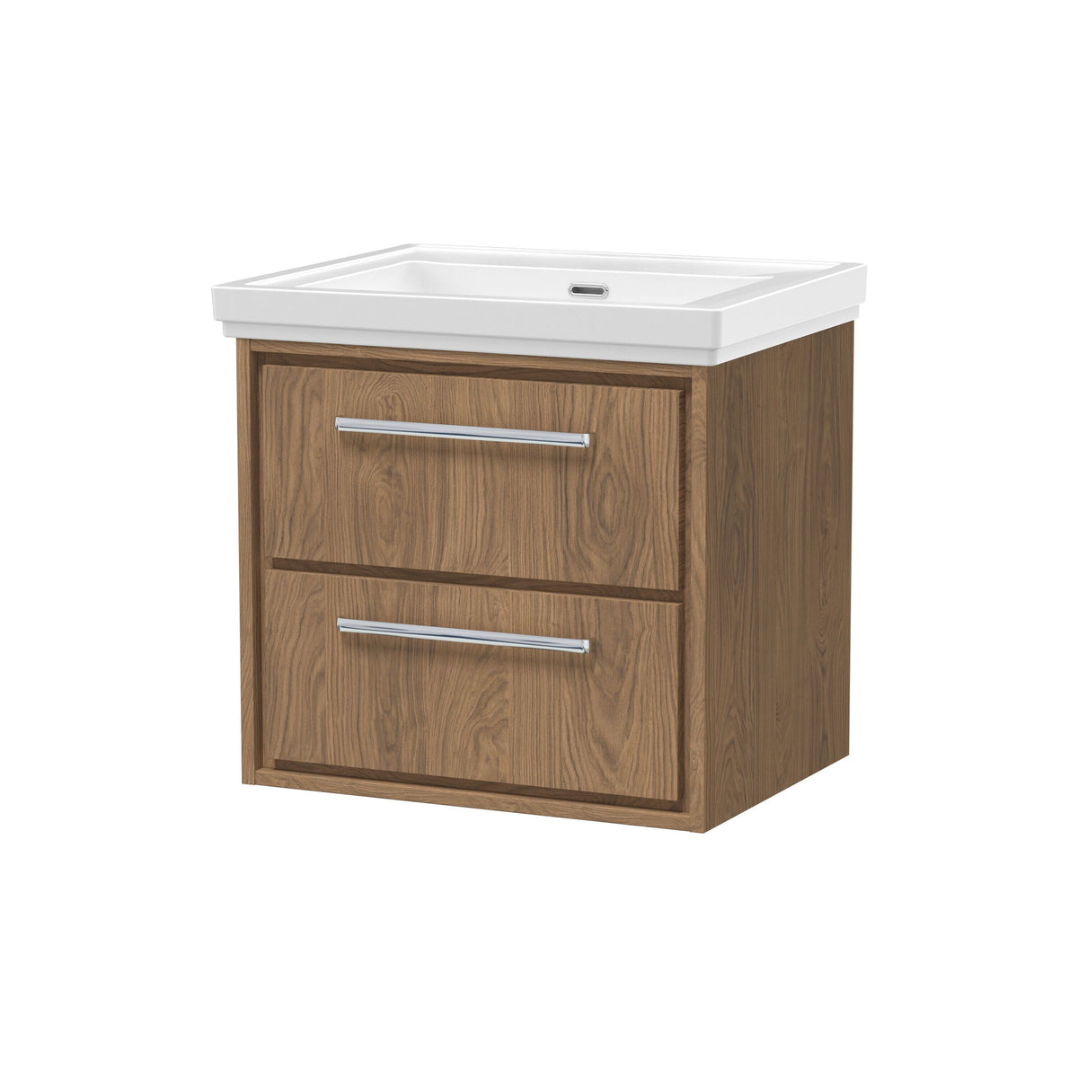 Hudson Reed Lille 600mm 2 Drawer Wall Hung Vanity Unit With Fireclay Basin