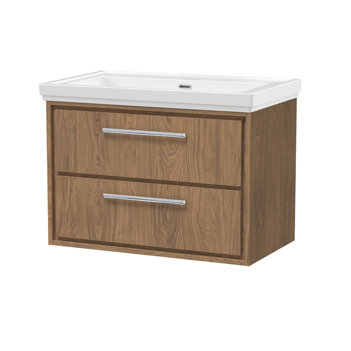 Hudson Reed Lille 800mm 2 Drawer Wall Hung Vanity Unit With Fireclay Basin
