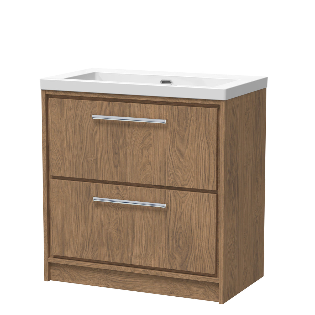 Hudson Reed Lille 800mm 2 Drawer Floor Standing Vanity Unit With Fireclay Basin