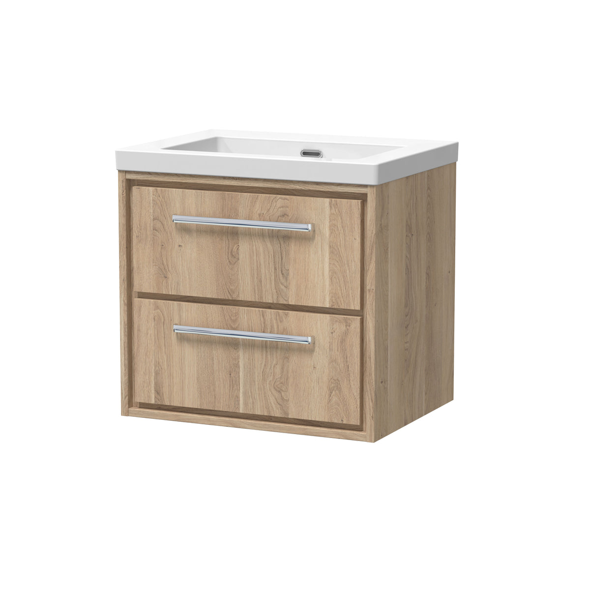 Hudson Reed Lille 600mm 2 Drawer Wall Hung Vanity Unit With Fireclay Basin