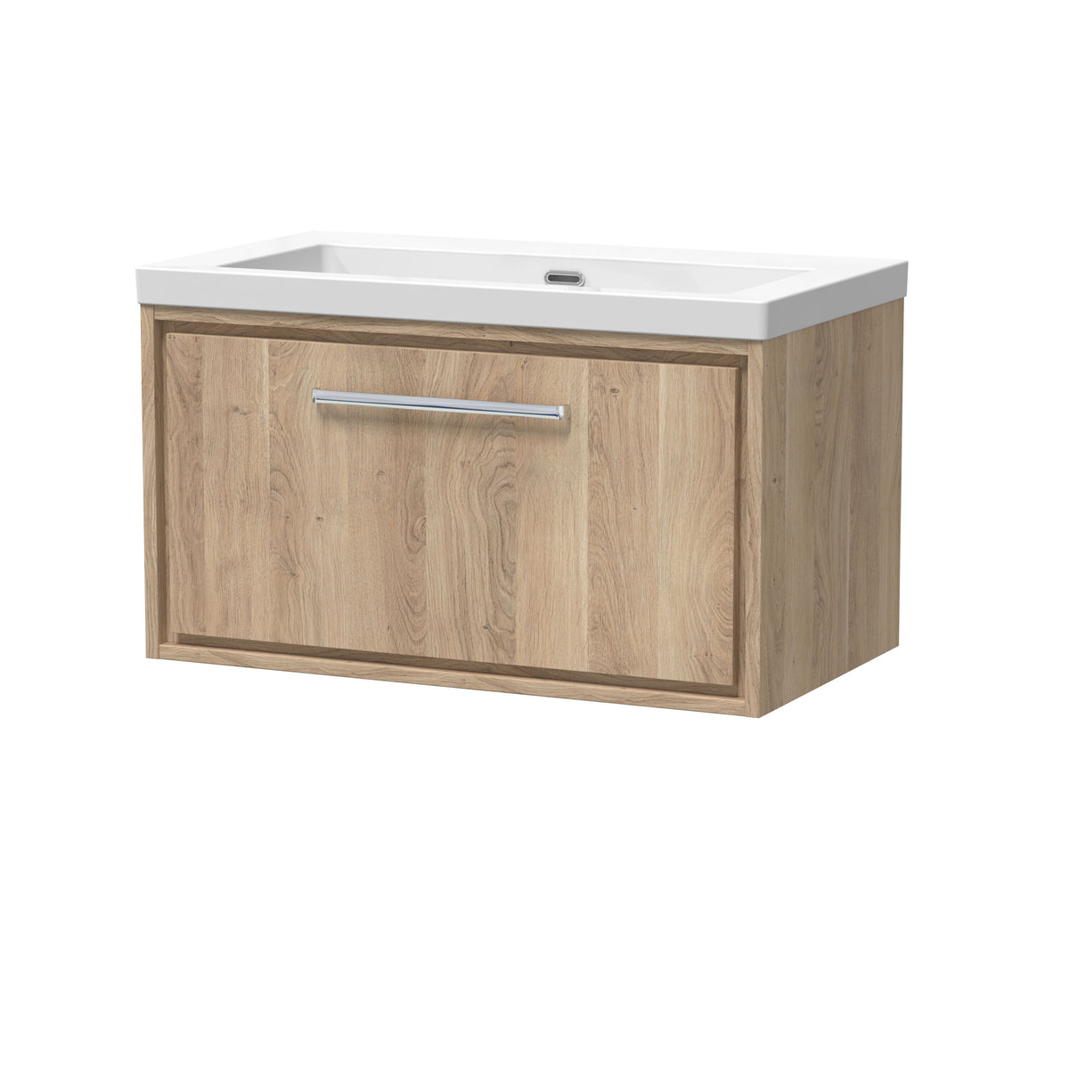 Hudson Reed Lille 800mm 1 Drawer Wall Hung Vanity Unit With Fireclay Basin