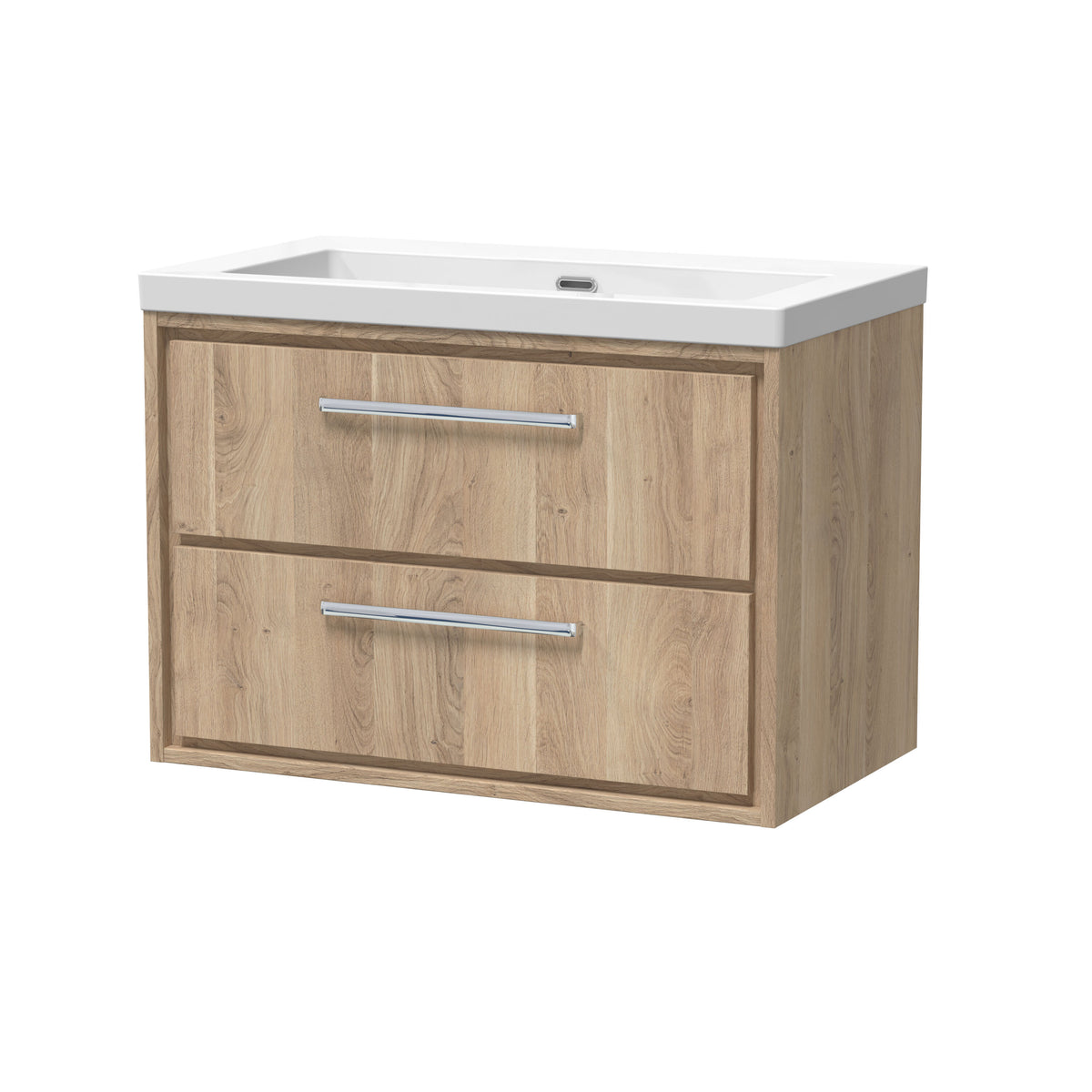 Hudson Reed Lille 800mm 2 Drawer Wall Hung Vanity Unit With Fireclay Basin