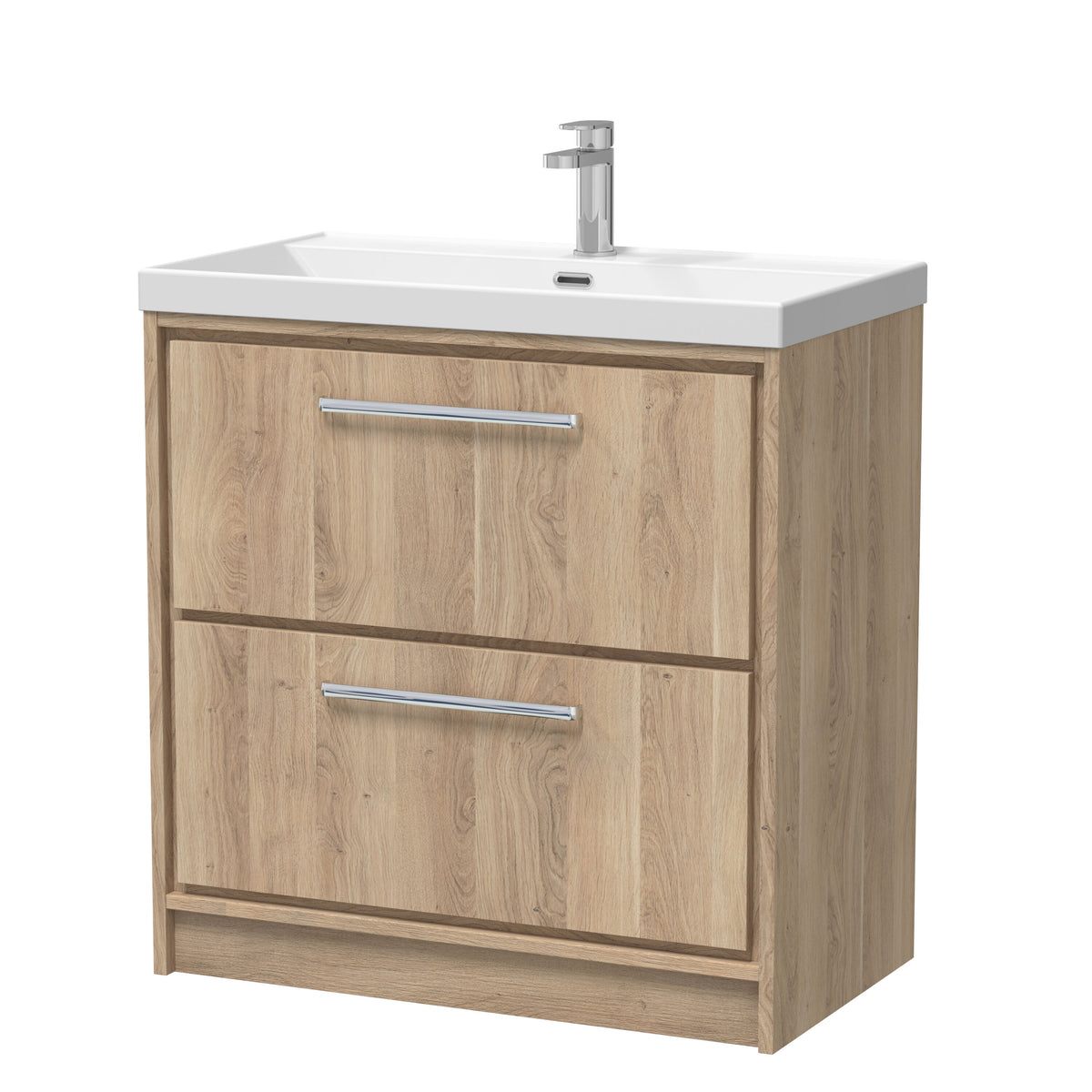 Hudson Reed Lille 800mm 2 Drawer Floor Standing Vanity Unit With 1 Tap Hole Basin
