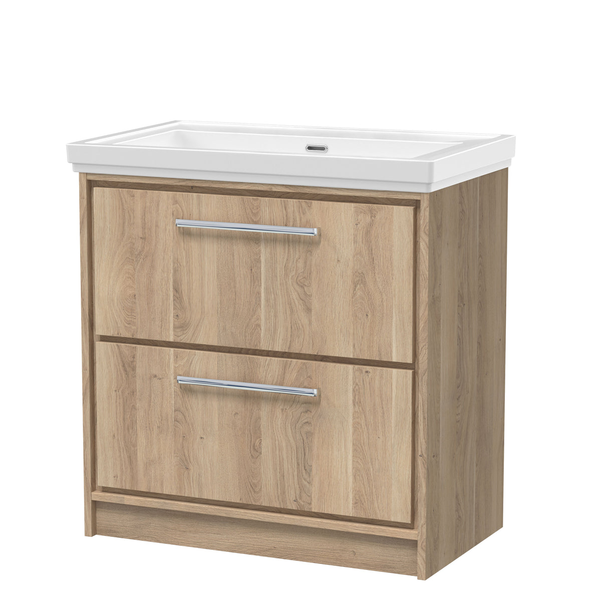 Hudson Reed Lille 800mm 2 Drawer Floor Standing Vanity Unit With Fireclay Basin