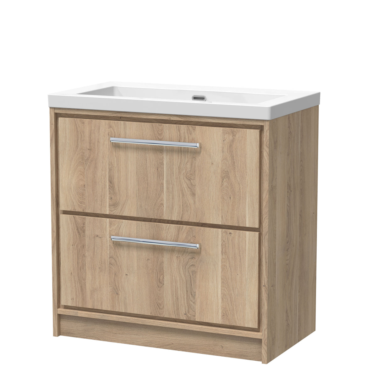 Hudson Reed Lille 800mm 2 Drawer Floor Standing Vanity Unit With Fireclay Basin