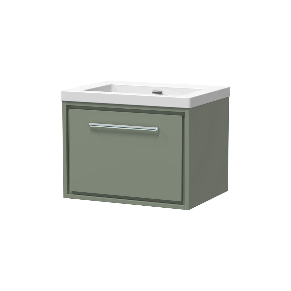Hudson Reed Lille 600mm 1 Drawer Wall Hung Vanity Unit With Fireclay Basin